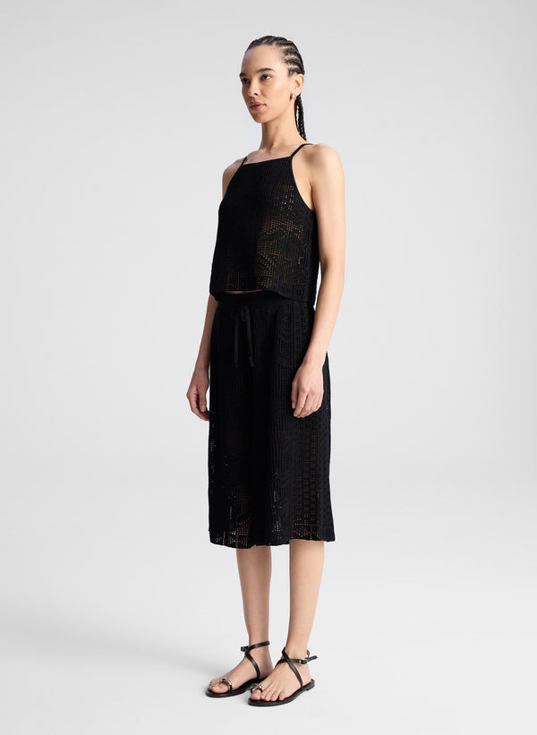 A.l.c. Colby Crochet Knit Short Black