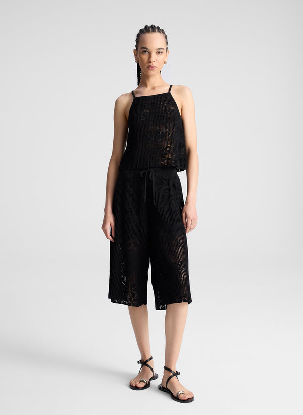 a.l.c. Colby Crochet Knit Short Black
