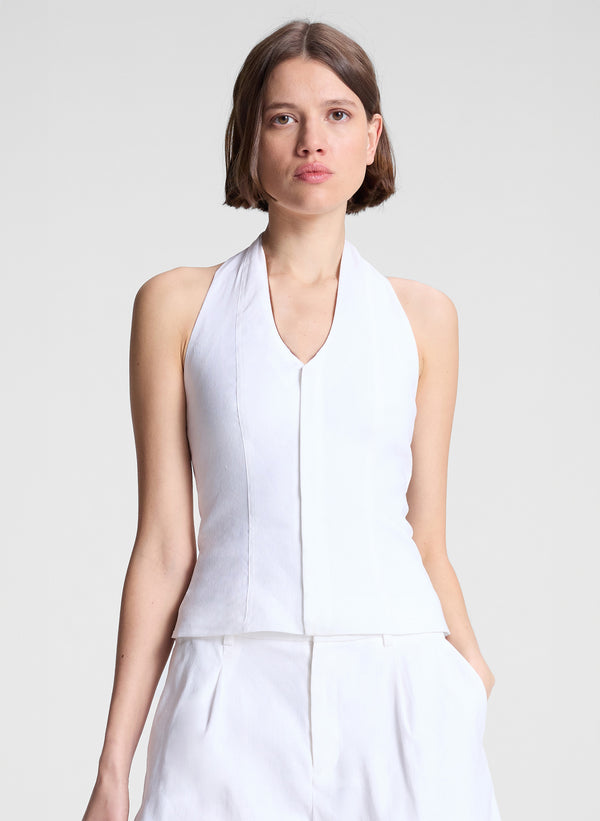 a.l.c. Cora Linen Top Ecru