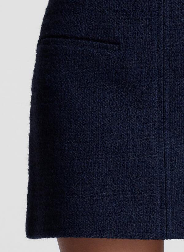 A.l.c. Cowan Cotton Boucle Mini Skirt Deep Navy