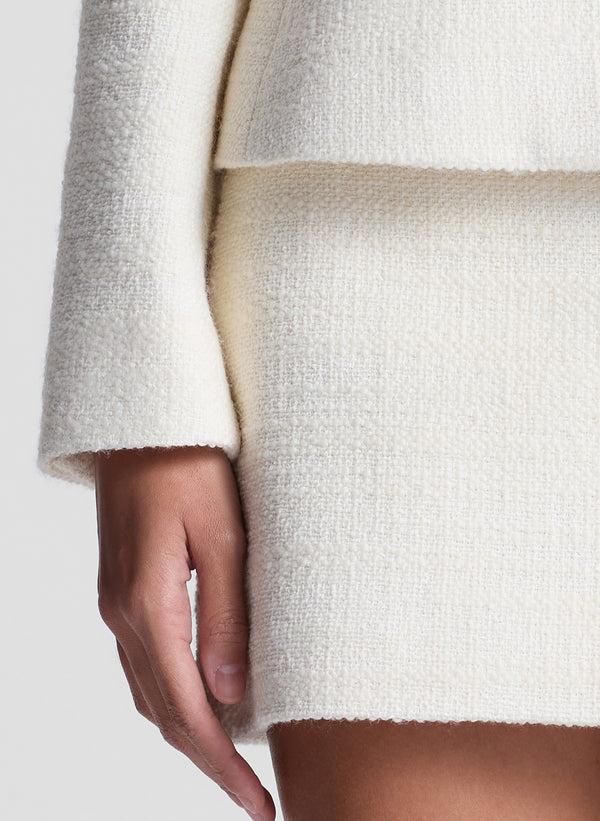 A.l.c. Cowan Cotton Boucle Mini Skirt Off White