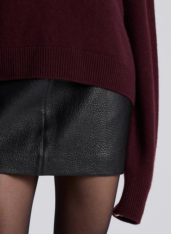 A.l.c. Cowan Leather Mini Skirt Black