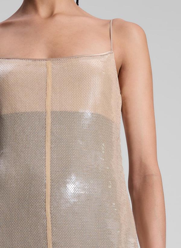A.l.c. Danielle Sequin Embellished Midi Dress Clear