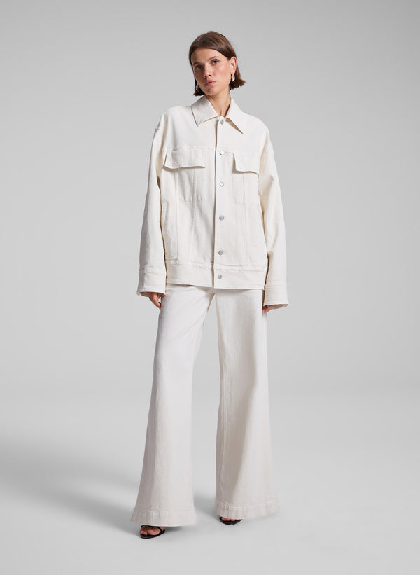 a.l.c. Dean Denim Jacket Ecru