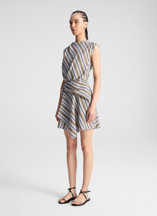 A.l.c. Dion Striped Mini Dress Hazel Stripe