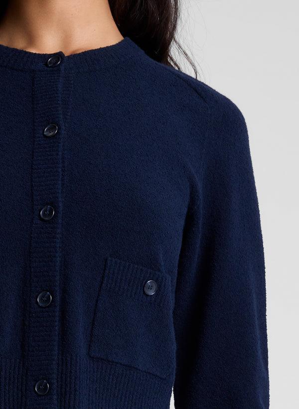 A.l.c. Elise Cotton Boucle Cardigan Midnight