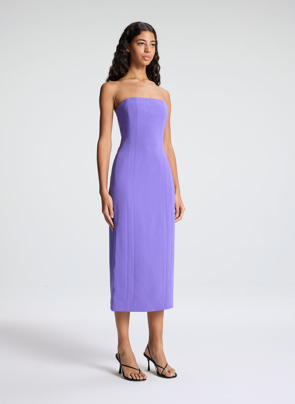 A.l.c. Elizabeth Strapless Midi Dress Electric Iris