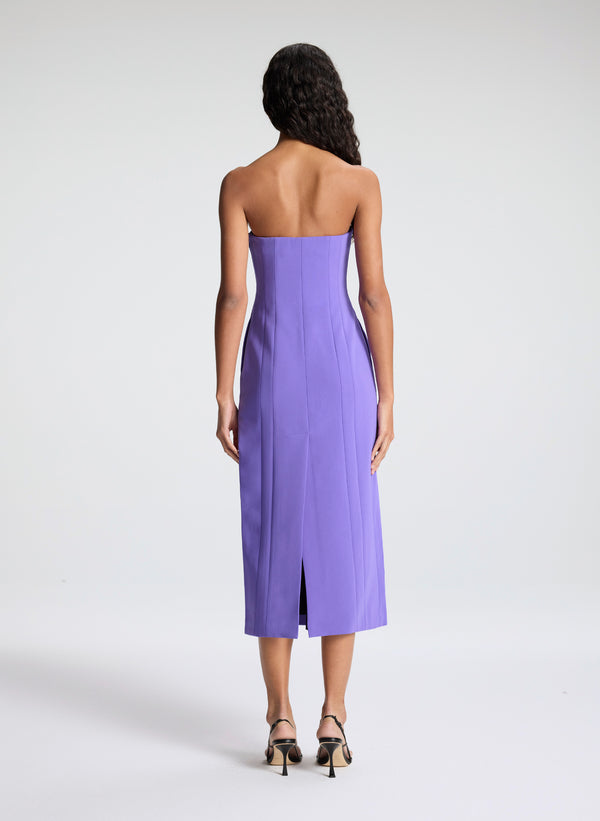 A.l.c. Elizabeth Strapless Midi Dress Electric Iris