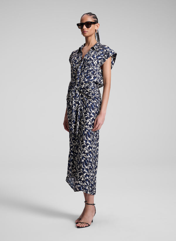 A.l.c. Emilia Midi Shirtdress Navy/Cream