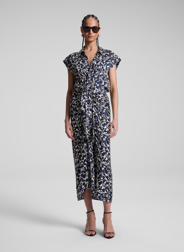 A.l.c. Emilia Midi Shirtdress Navy/Cream