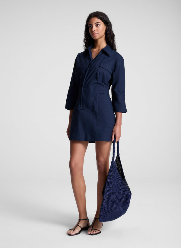A.l.c. Evan Mini Shirt Dress Deep Navy