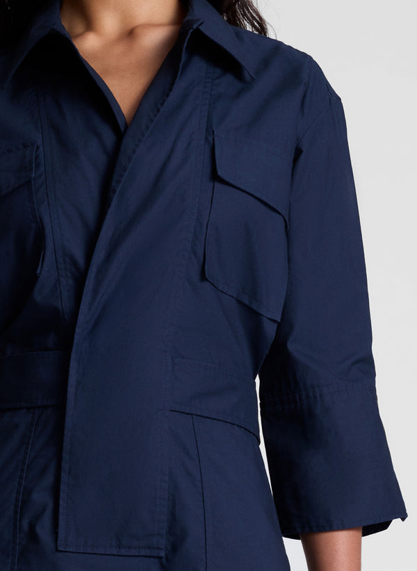 A.l.c. Evan Mini Shirt Dress Deep Navy