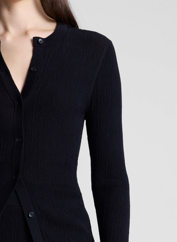 A.l.c. Fisher Fine Cotton Cardigan Black