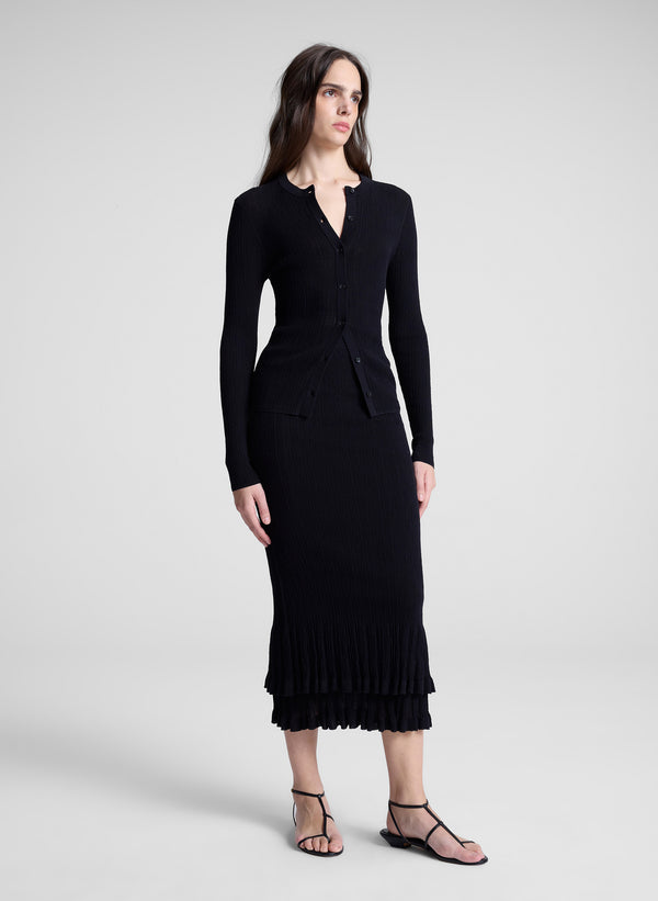 A.l.c. Fisher Fine Cotton Cardigan Black