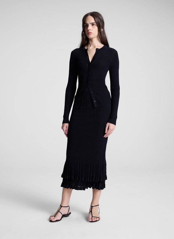 A.l.c. Fisher Fine Cotton Cardigan Black