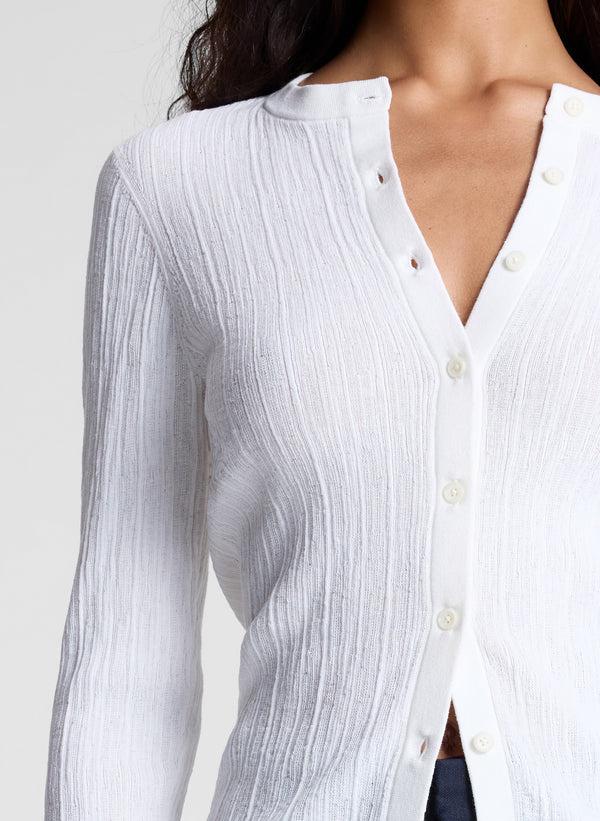 A.l.c. Fisher Fine Cotton Cardigan Bright White
