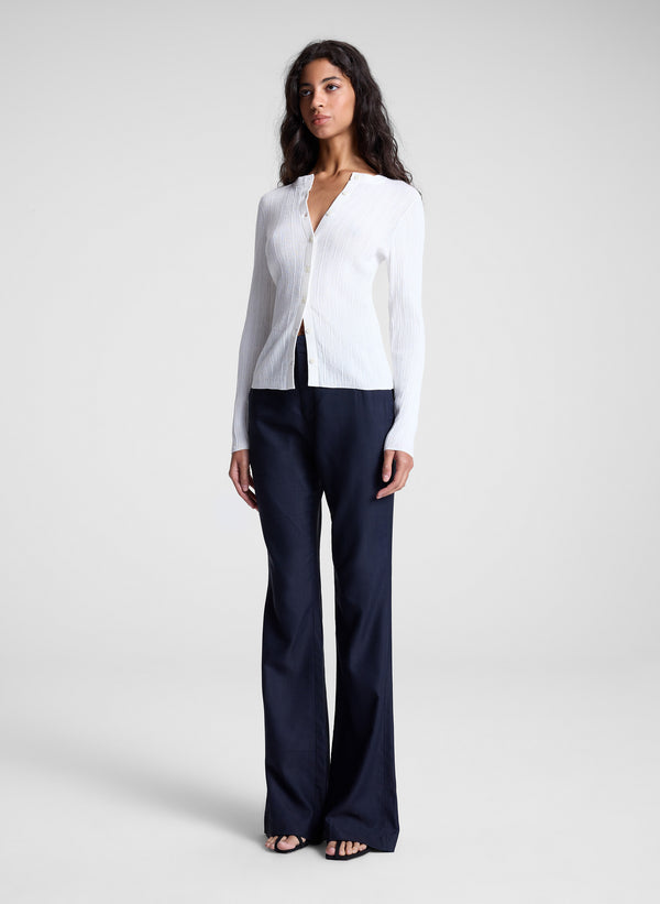 A.l.c. Fisher Fine Cotton Cardigan Bright White