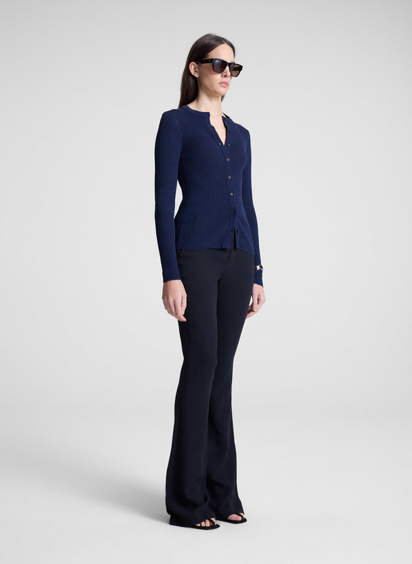 A.l.c. Fisher Fine Cotton Cardigan Navy