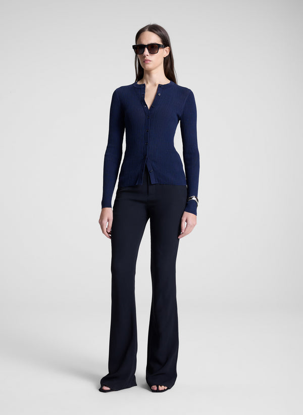A.l.c. Fisher Fine Cotton Cardigan Navy