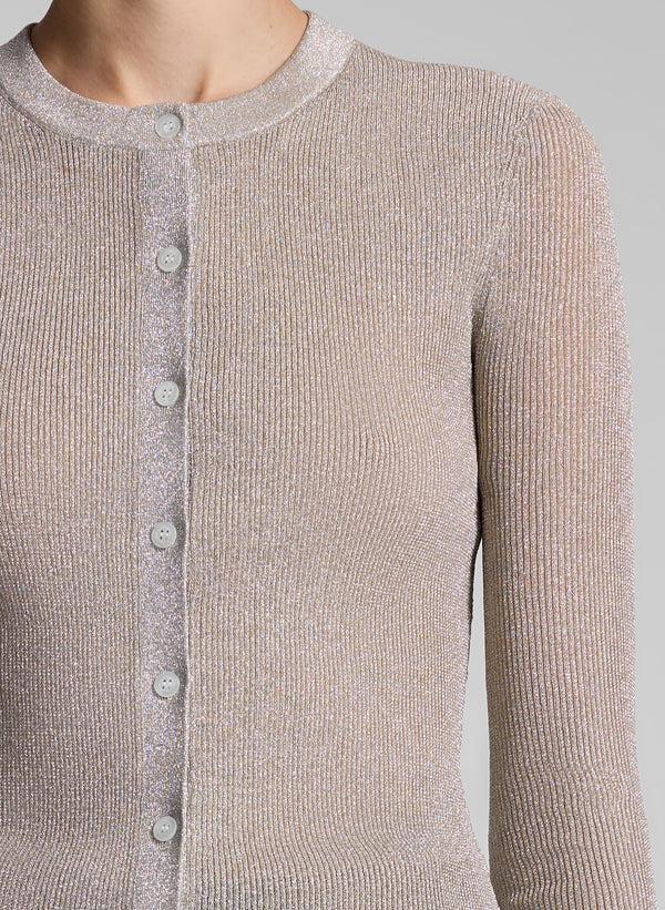 A.l.c. Fisher Fine Lurex Cardigan Light Gold