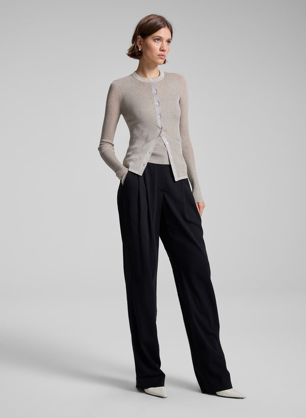 a.l.c. Fisher Fine Lurex Cardigan Light Gold