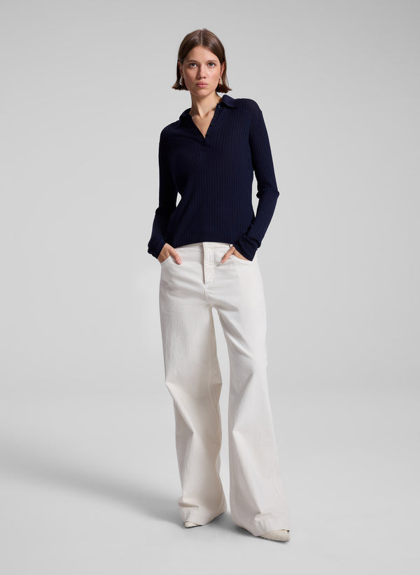 a.l.c. Gage Wide Leg Jean Ecru