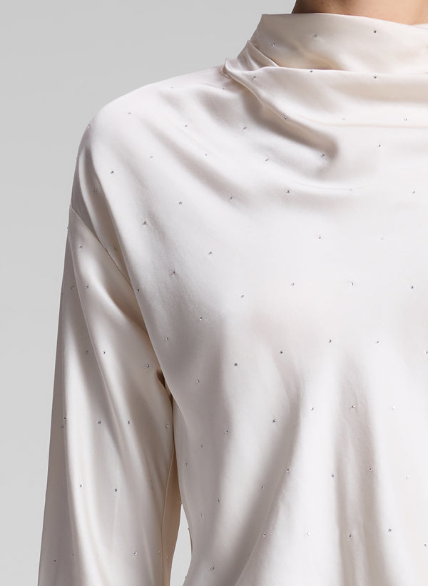 A.l.c. Georgia Embellished Satin Top Villa