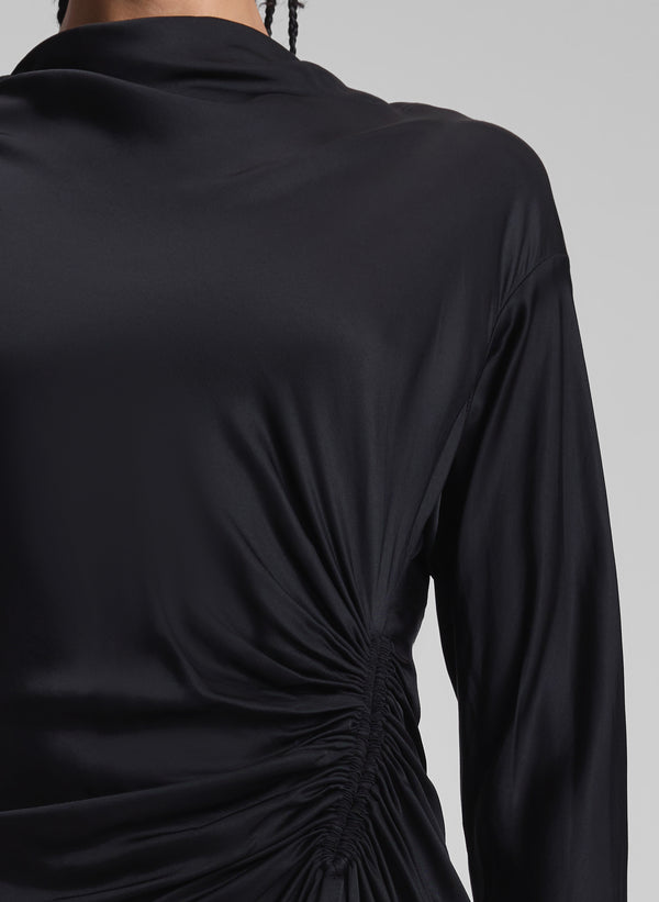 A.l.c. Georgia Satin Mini Dress Black