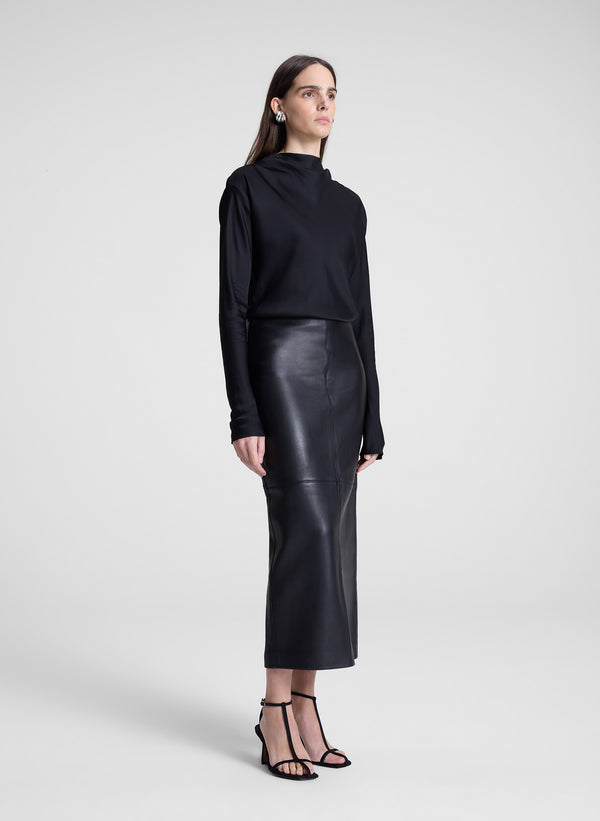 A.l.c. Georgia Satin Top Black