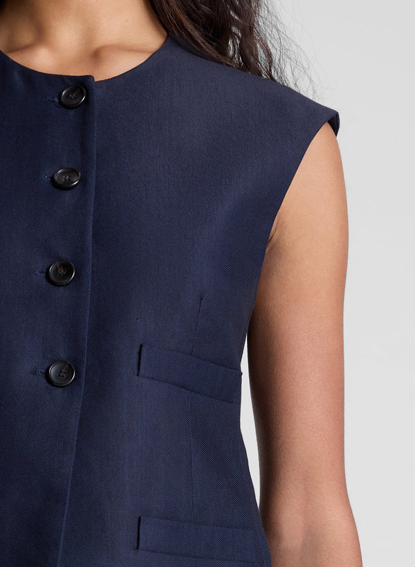 A.l.c. Georgie Soft Suiting Vest Evening Blue