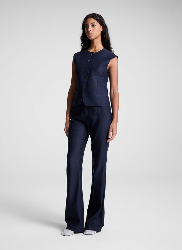 A.l.c. Georgie Soft Suiting Vest Evening Blue