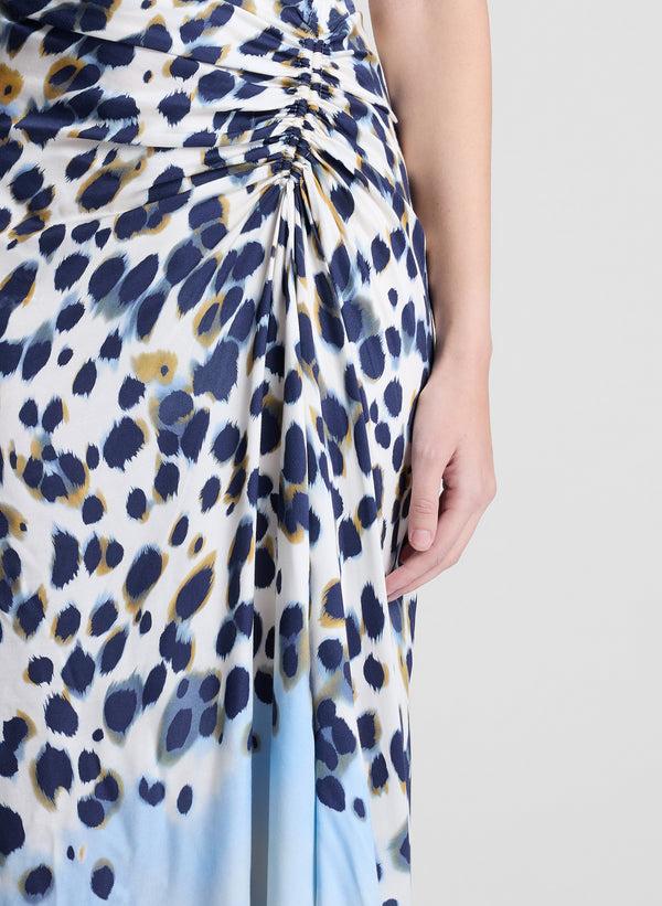 A.l.c. Grace Printed Midi Skirt Navy/Light Blue