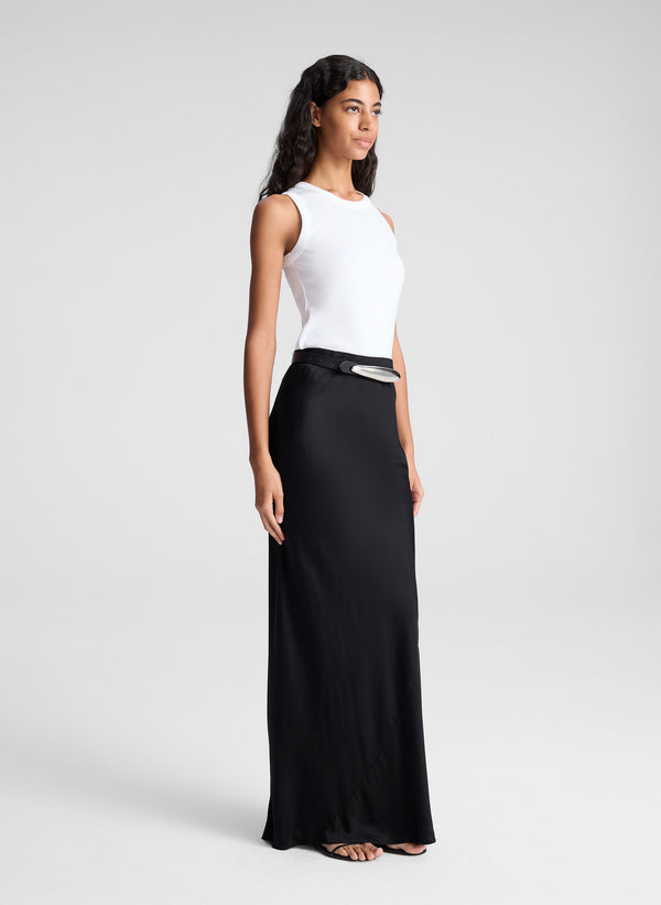 A.l.c. Greta Satin Maxi Skirt Black