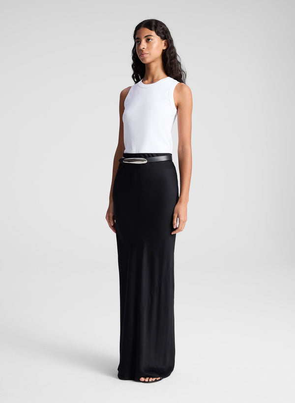A.l.c. Greta Satin Maxi Skirt Black