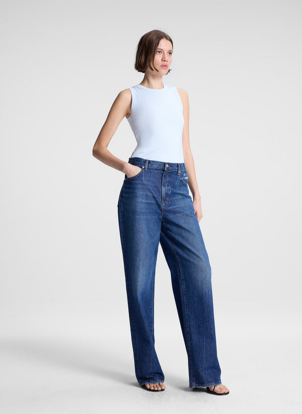 A.l.c. Hadley Cotton Rib Tank Acqua