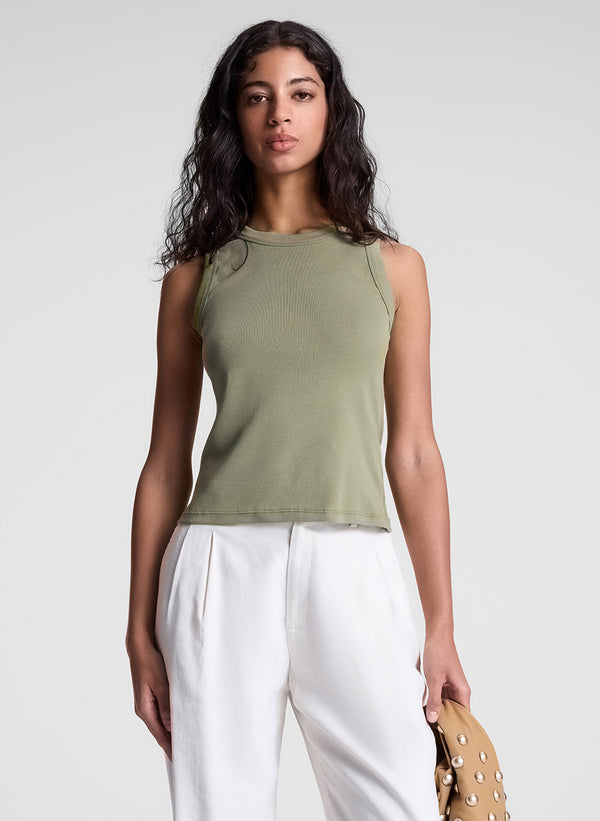a.l.c. Hadley Cotton Rib Tank Eucalyptus