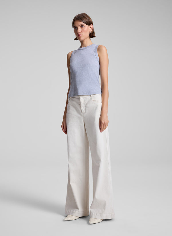A.l.c. Hadley Cotton Rib Tank Grey Melange