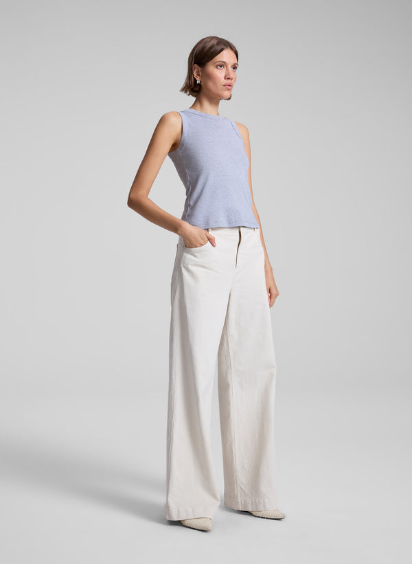 A.l.c. Hadley Cotton Rib Tank Grey Melange