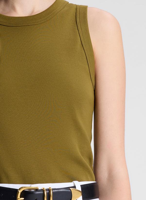 A.l.c. Hadley Cotton Rib Tank Hazel