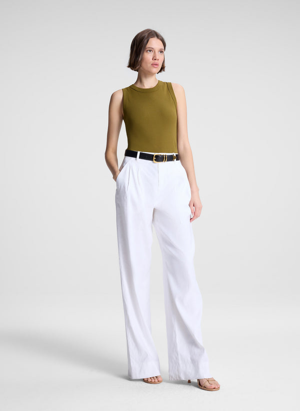 A.l.c. Hadley Cotton Rib Tank Hazel