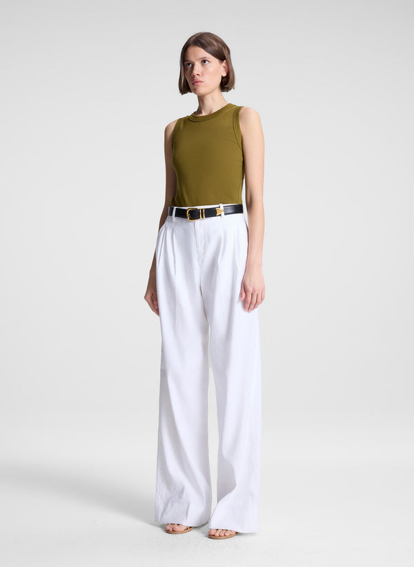 A.l.c. Hadley Cotton Rib Tank Hazel