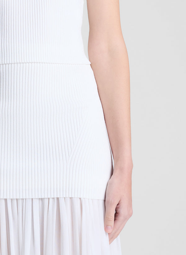 A.l.c. Hayden Knit Chiffon Maxi Skirt Pearl