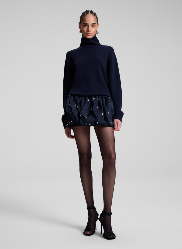 a.l.c. Holly Embellished Convertible Skirt Navy