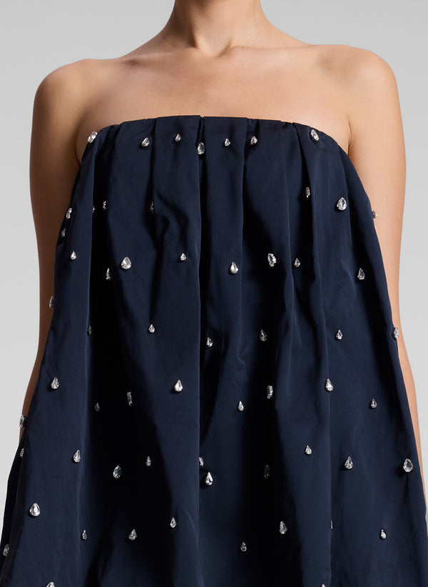 A.l.c. Holly Strapless Embellished Mini Dress Navy