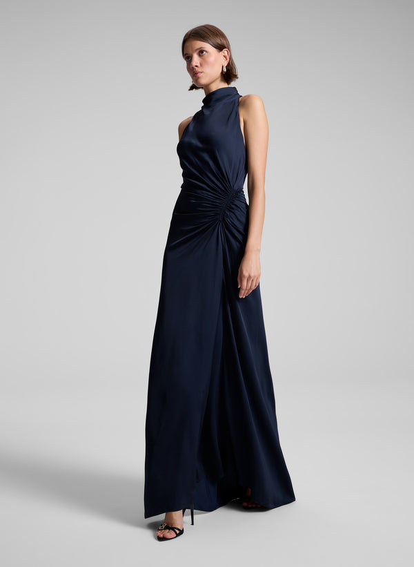 A.l.c. Inez Satin Gown Dark Sapphire