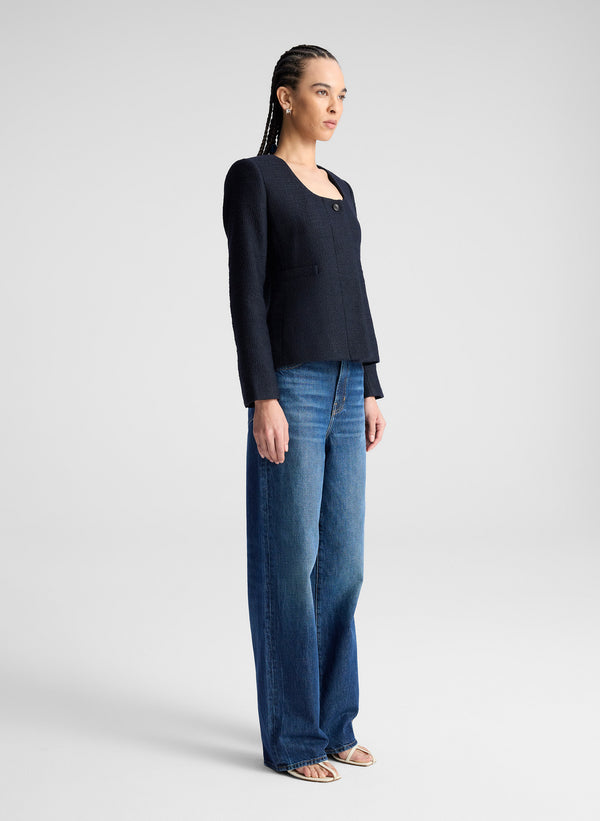 A.l.c. Irene Cotton Boucle Jacket Deep Navy