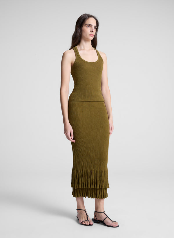 A.l.c. Iris Fine Cotton Knit Tank Hazel