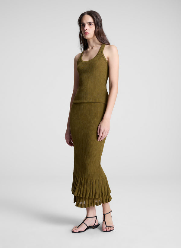 A.l.c. Iris Fine Cotton Knit Tank Hazel