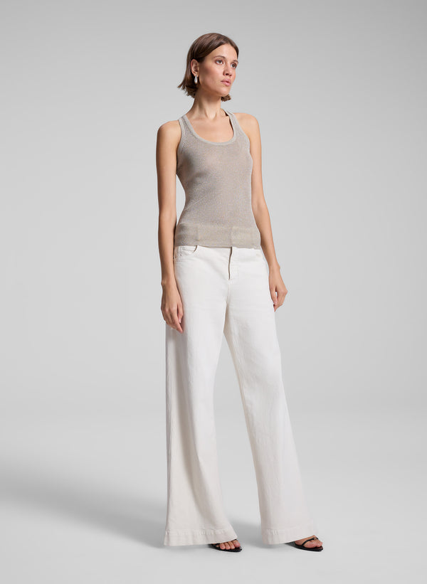 A.l.c. Iris Fine Lurex Tank Light Gold