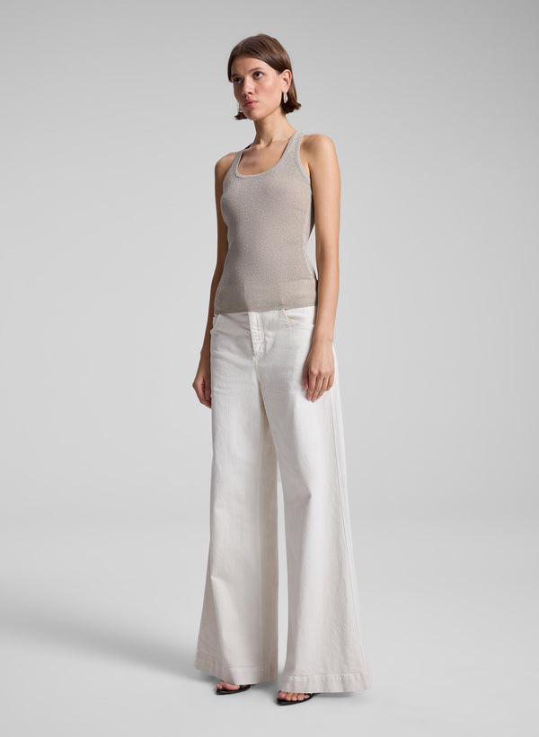 A.l.c. Iris Fine Lurex Tank Light Gold